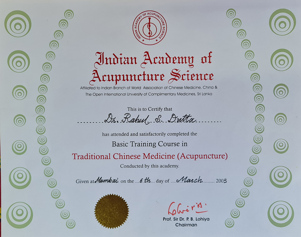 Acupuncture Certificates