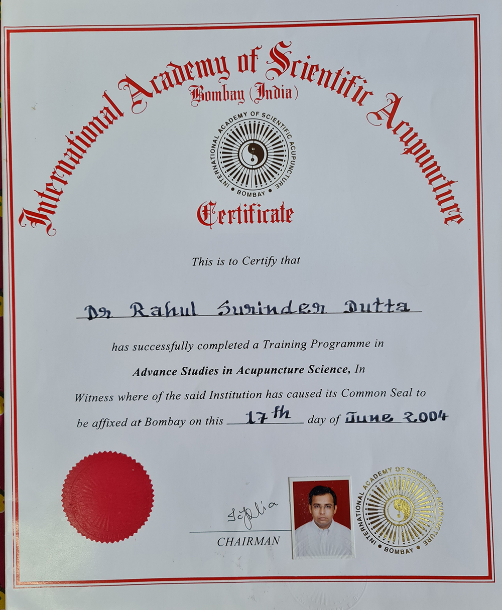 Acupuncture Certificates