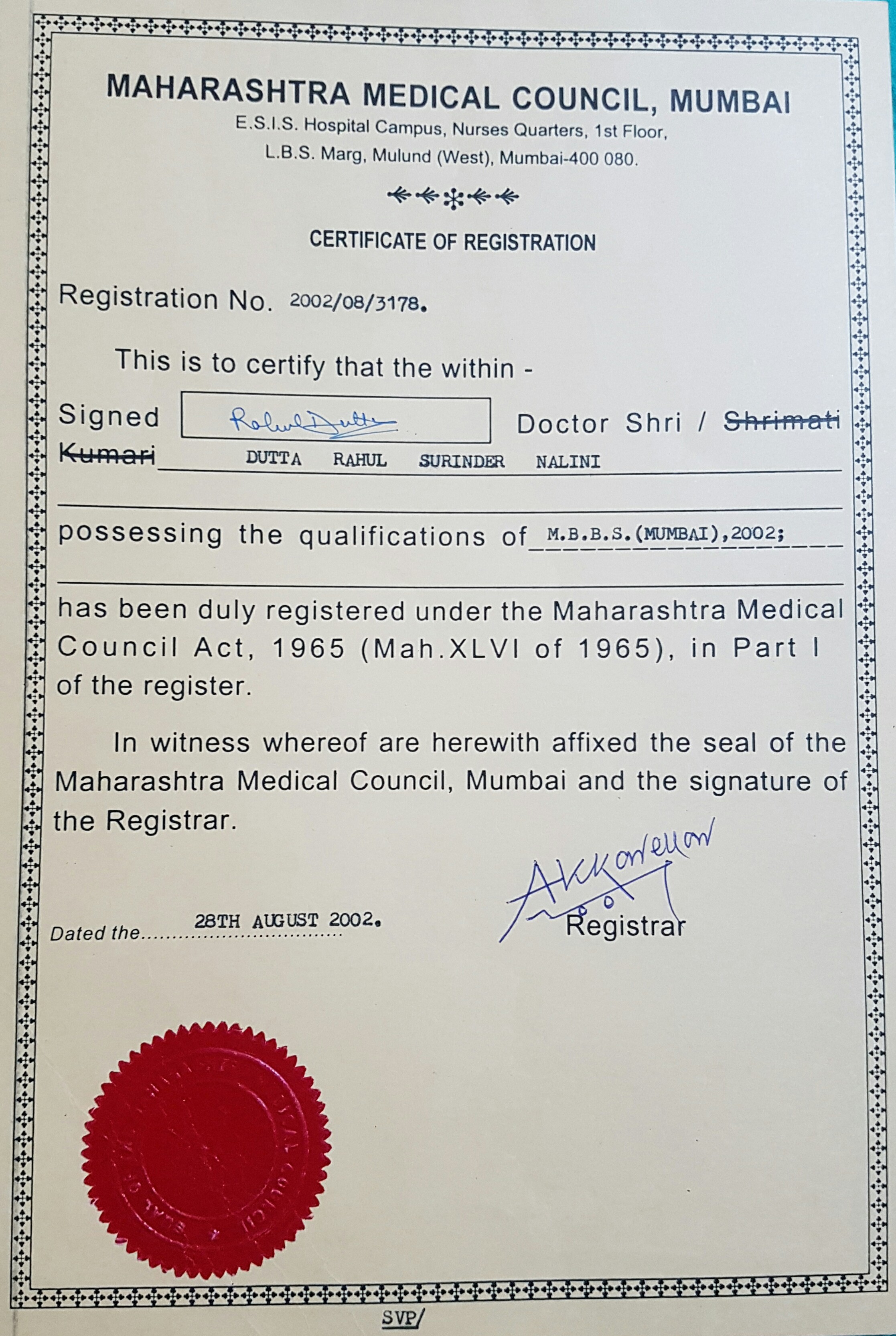 Allopathy Certificates
