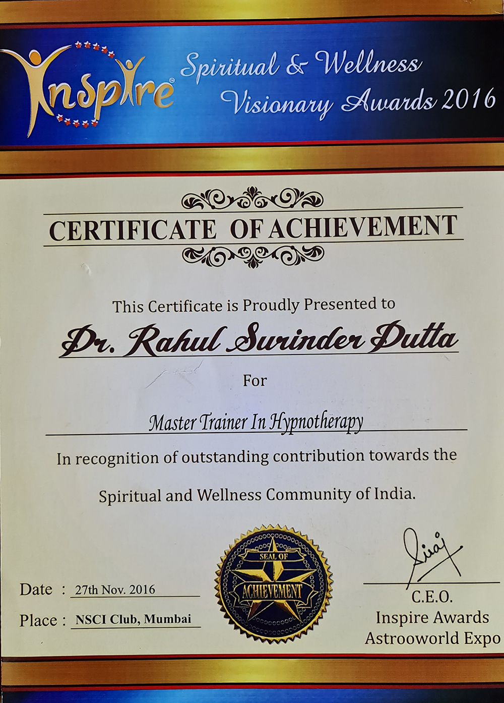 Award Certificates
