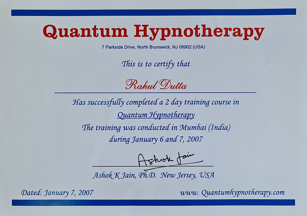 hypnotherapy Certificates